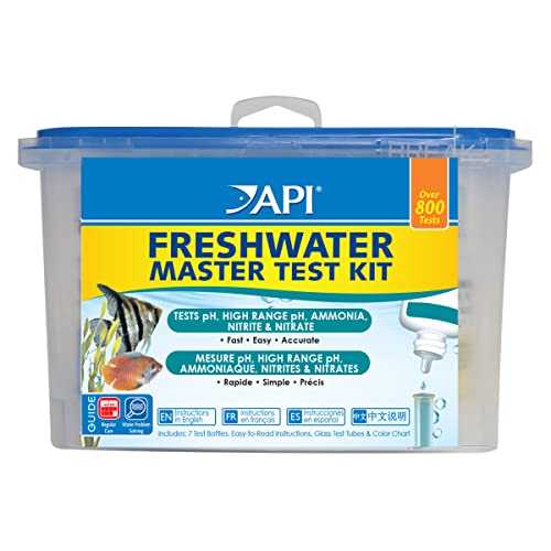 Book Cover API FRESHWATER MASTER TEST KIT 800-Test Freshwater Aquarium Water Master Test Kit, White, Single, Multi-colored