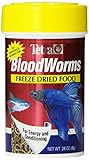 Tetra BloodWorms 0.28 Ounce, Freeze-Dried Food For Freshwater and Saltwater Fish, 0.28-Ounce, 100-Ml