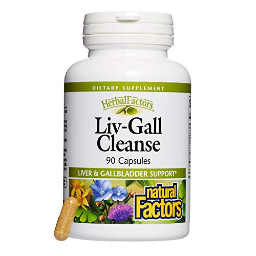 Book Cover HerbalFactors by Natural Factors, Liv-Gall Cleanse, Supports Liver and Gallbladder Health with Milk Thistle, Turmeric and Dandelion, 90 capsules (90 servings)