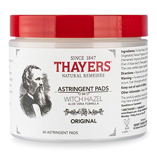 Book Cover THAYERS Original Witch Hazel Astringent Pads with Aloe Vera Formula, 60 Count