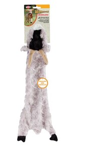 SPOT Skinneeez Crinklers | Stuffless Dog Toys with Squeaker For Small Dogs | Crinkle Toy For Small Puppies | 23" | Goat Design | By Ethical Pet