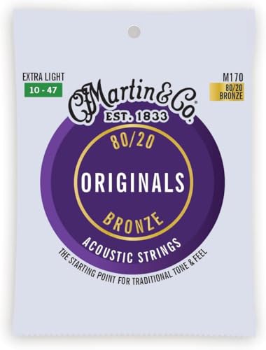 C.F. Martin & Co. M170 80/20 Bronze Acoustic Guitar Strings - Extra Light