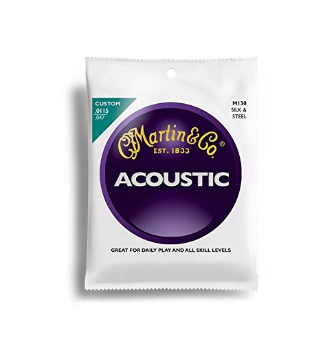 Martin M130 80-20 Silk & Steel Strings Acoustic Guitar Frets