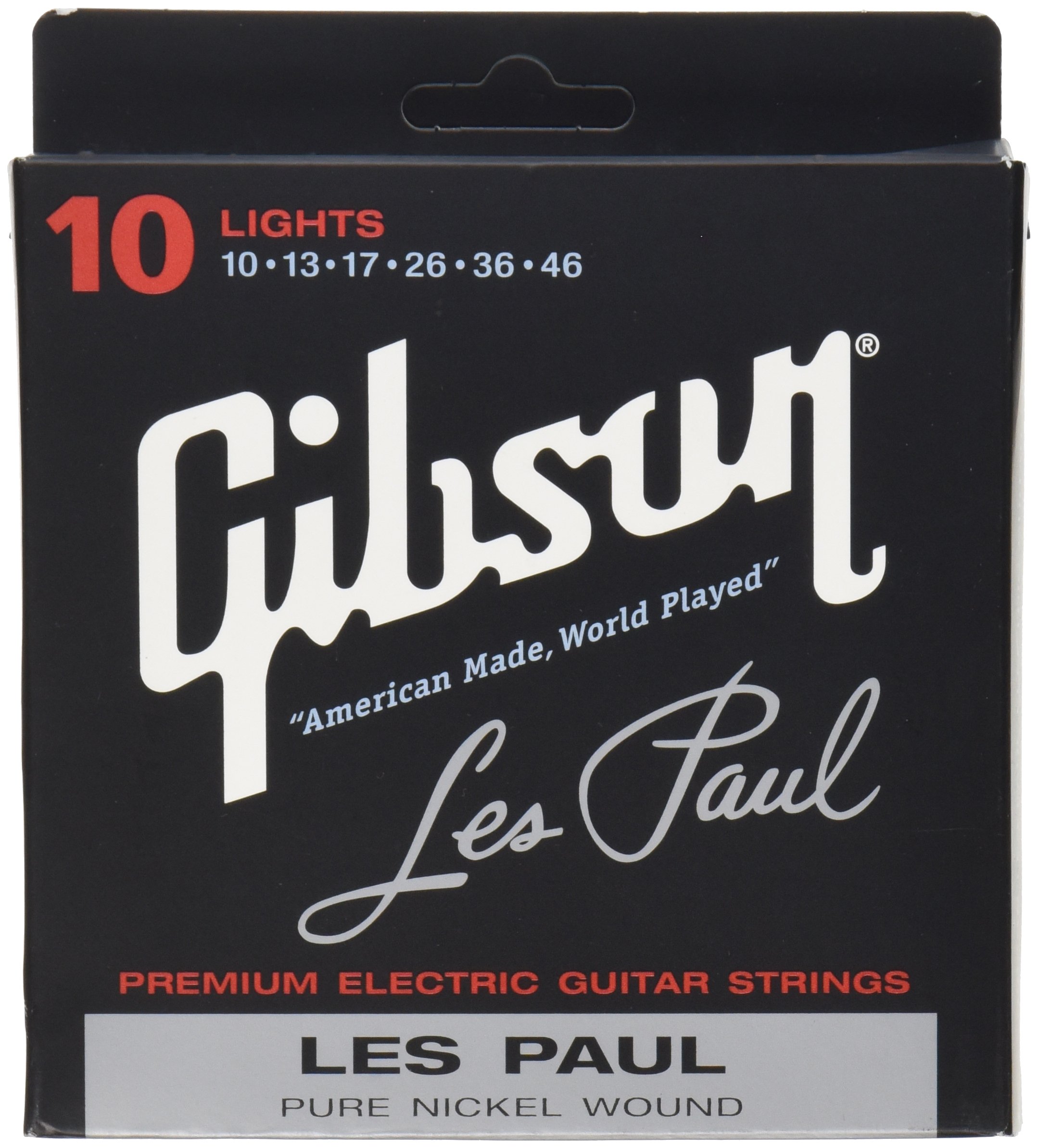 Book Cover Gibson Les Paul Premium Electric Guitar Strings, Light Gauge 10-46