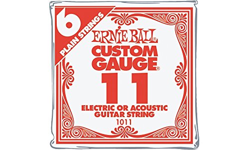 Book Cover Ernie Ball Nickel Plain Single Guitar String .011 6-Pack