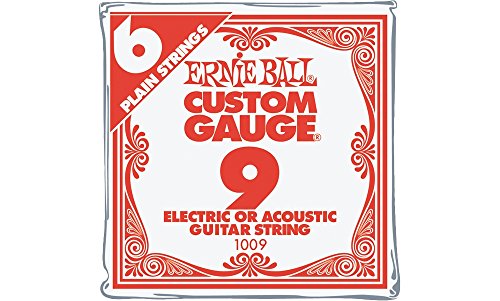 Book Cover Ernie Ball Nickel Plain Single Guitar String .009 6-Pack