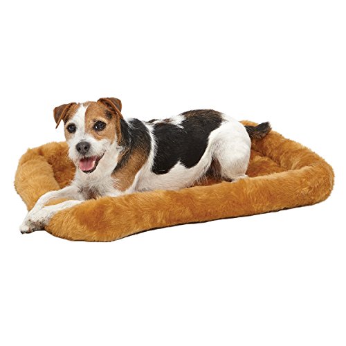 Book Cover 24L-Inch Cinnamon Dog Bed or Cat Bed w/Comfortable Bolster | Ideal for Small Dog Breeds & Fits a 24-Inch Dog Crate | Easy Maintenance Machine Wash & Dry | 1-Year Warranty