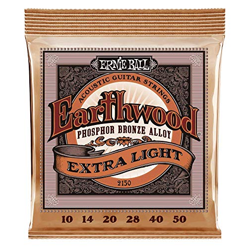 Ernie Ball Earthwood Phosphor Bronze Extra Light Acoustic Guitar Strings - 10-50 Gauge (P02150)