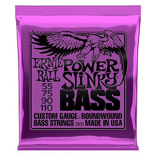 Book Cover Ernie Ball Power Slinky Nickel Wound Bass Strings - 55-110 Gauge (P02831)