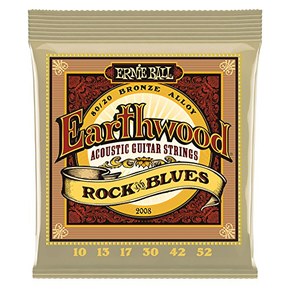 Ernie Ball Earthwood Rock et Blues w / Plain G 80/20 Bronze cordes guitare acoustique - jauge 10-52