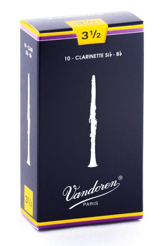 Book Cover Vandoren CR1035 Bb Clarinet Traditional Reeds Strength 3.5; Box of 10