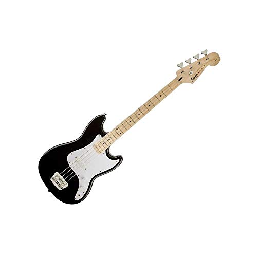 Squier by Fender Bronco Bass, Black with Maple Fingerboard