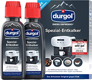 Durgol Swiss Espresso Machine Decalcifier/Descaler Solution, Set of 2