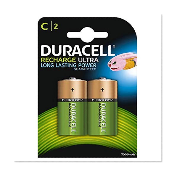 Duracell Recharge Ultra Piles Rechargeables type C 3000  mAh, Lot de 2