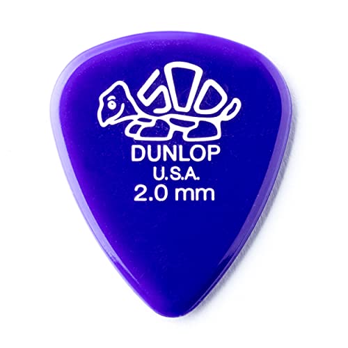 Book Cover Dunlop 41P2.0 Delrin, Purple, 2.0mm, 12/Player's Pack