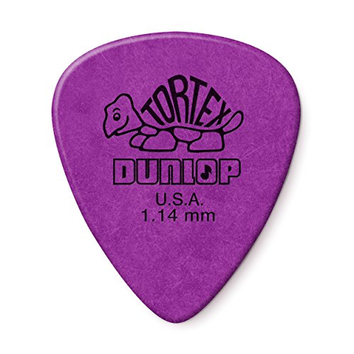 Book Cover Dunlop Tortex Standard 1.14mm Purple Guitar Pick - 12 Pack
