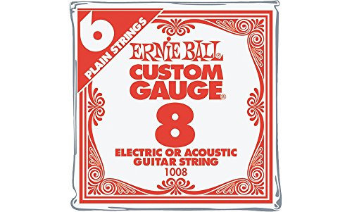 Book Cover Ernie Ball Nickel Plain Single Guitar String .008 Gauge 6-Pack