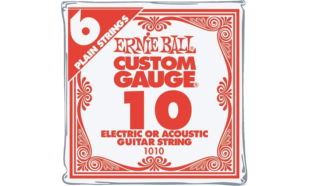 Book Cover Ernie Ball Nickel Plain Single Guitar String .010 6-Pack