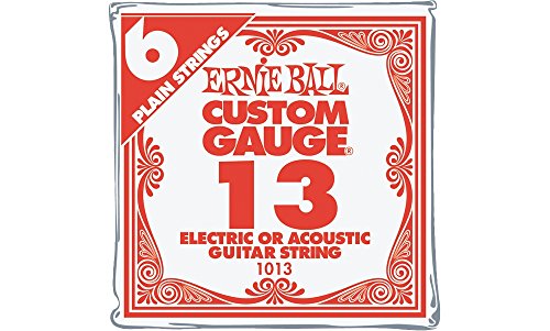 Book Cover Ernie Ball Nickel Plain Single Guitar String .013 Gauge 6-Pack