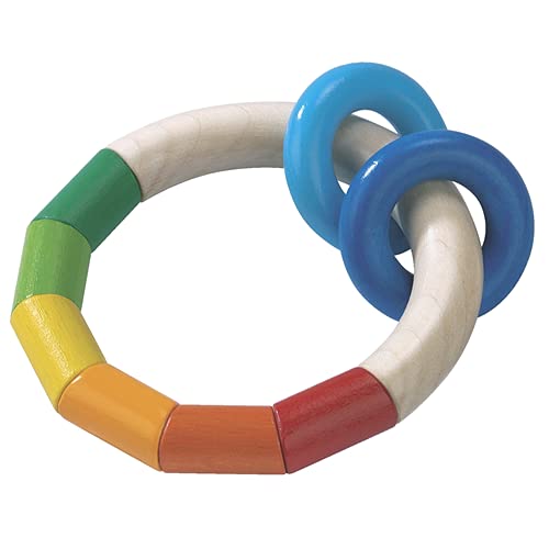 Book Cover HABA Kringelring Wooden Clutching Toy Rattle with Plastic Rings (Made in Germany)