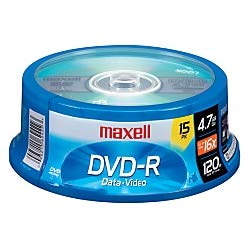 Book Cover Maxell 638006 DVD-R 4.7 Gb Spindle with 2 Hour Recording Time and Superior Recording Layer Technology with 100 Year Archival Life