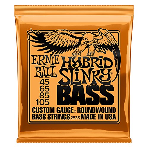 Book Cover Ernie Ball Hybrid Slinky Nickel Wound Bass Strings - 45-105 Gauge (P02833)