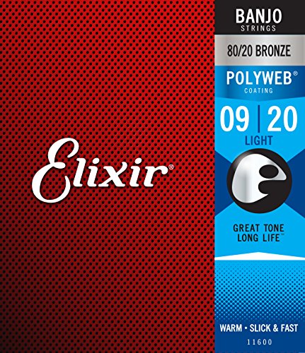 Elixir Strings Banjo Strings w POLYWEB Coating, Light (.009-.009)