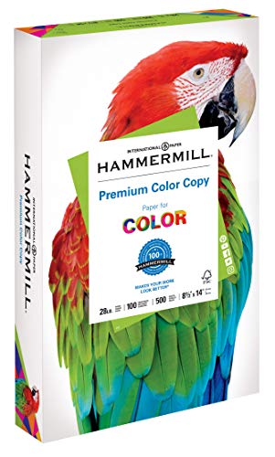 Book Cover Hammermill Paper, Premium Color Copy Paper 8.5 x 14 Paper, Legal Size, 28lb Paper, 100 Bright, 1 Ream / 500 Sheets (102475R) Acid Free Paper