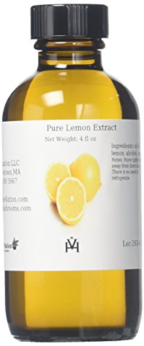 Book Cover OliveNation Pure Lemon Extract for Baking, Tart Lemony Flavor for Cakes, Cookies, Icing, Filling, Terpeneless, PG Free, Non-GMO, Gluten Free, Kosher, Vegan - 4 ounces