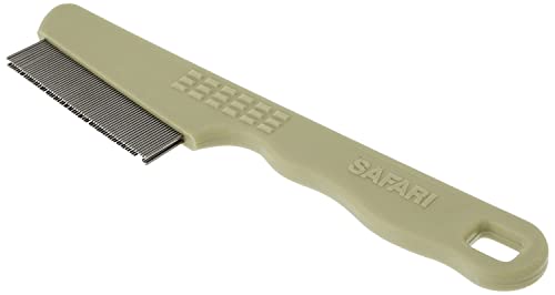 Coastal Pet Safari Dog Double Row Flea Comb - Helps Dry Skin - Dog Flea Comb for Flea Prevention and Detection in Pets with Short and Long Hair - One Size