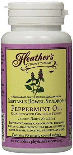 Book Cover Heather's Tummy Tamers Peppermint Oil Capsules for IBS, 90 Count Bottle