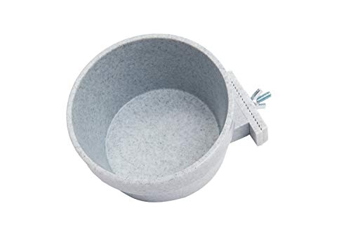 Lixit Quick Lock Removable Dog Kennel Bowls for Wire and Soft Sided Crates (20oz Wire Crate, Granite)