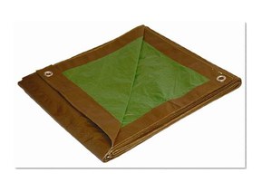12' x 16' Dry Top Brown/Green Reversible Full Size 7-mil Poly Tarp item #112160