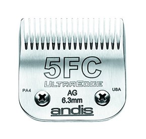 Andis Carbon-Infused Steel UltraEdge Dog Clipper Blade, Size-5 FC, 1/4-Inch Cut Length (64122)