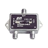 Parts Express 75 Ohm F-Type Coaxial A/B Switch (2-Way, Toggle, Black, Manual)