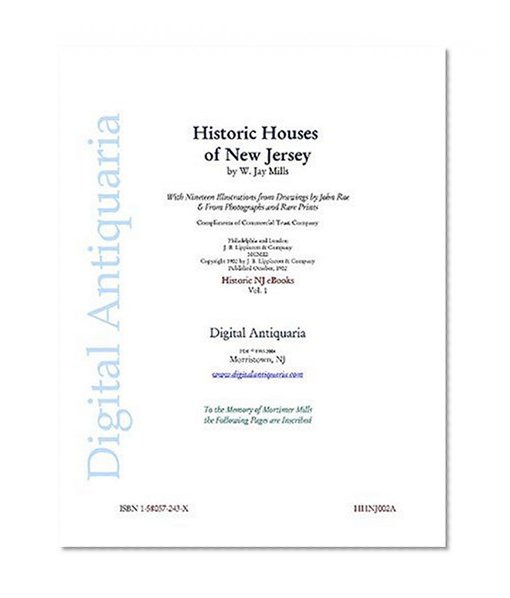 Historic Houses of New Jersey (Historic NJ eBooks)