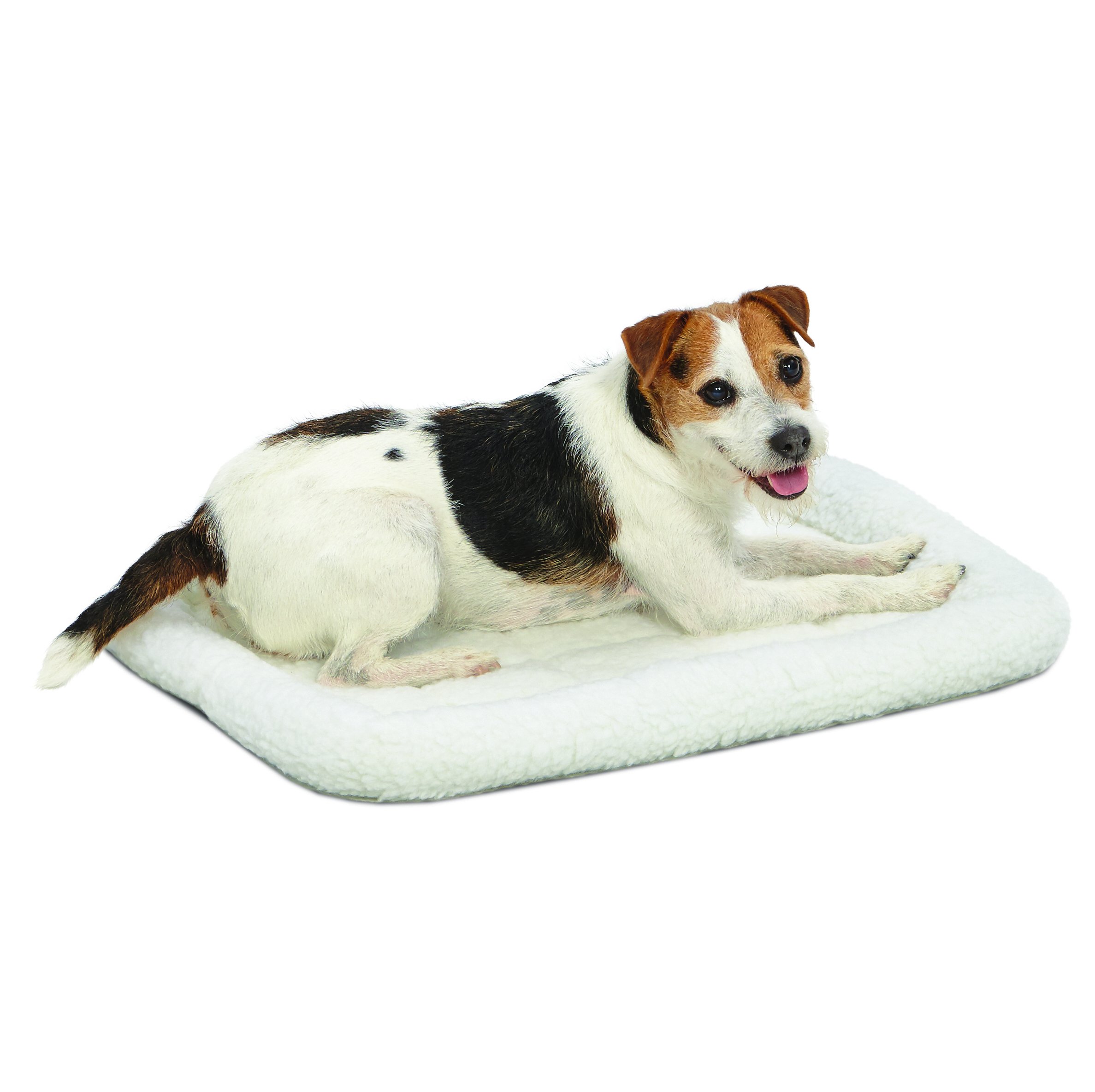 Book Cover MidWest Homes for Pets Bolster Pet Bed for Dogs & Cats 24L-Inch White Fleece Dog Bed or Cat Bed w/ Comfortable Bolster | Ideal for Small Dog Breeds & Fits a 24-Inch Dog Crate White Fleece 24-Inch