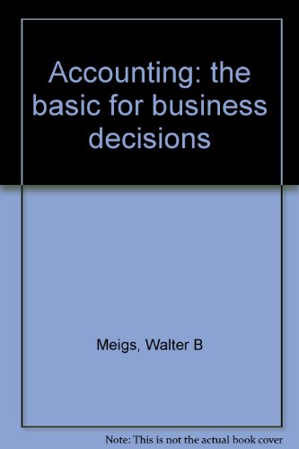 Accounting: the basic for business decisions