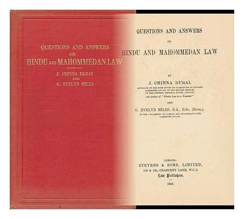 Questions and Answers on Hindu and Mahommedan Law