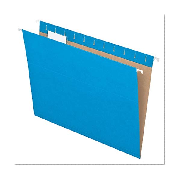 Book Cover Pendaflex Recycled Hanging Folders, Letter Size, Blue, 1/5 Cut, 25/BX (81603)