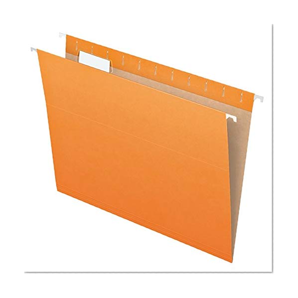 Book Cover Pendaflex Recycled Hanging Folders, Letter Size, Orange, 1/5 Cut, 25/BX (81607)