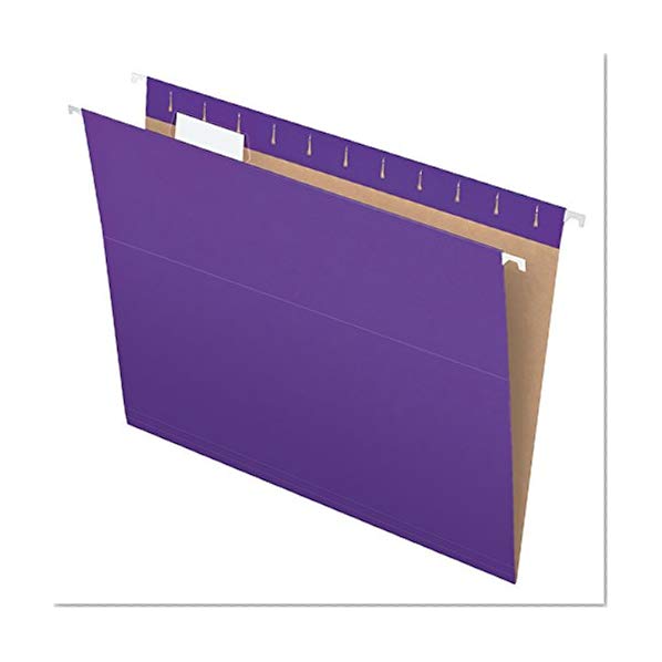 Book Cover Pendaflex Recycled Hanging Folders, Letter Size, Violet, 1/5 Cut, 25/BX (81611)