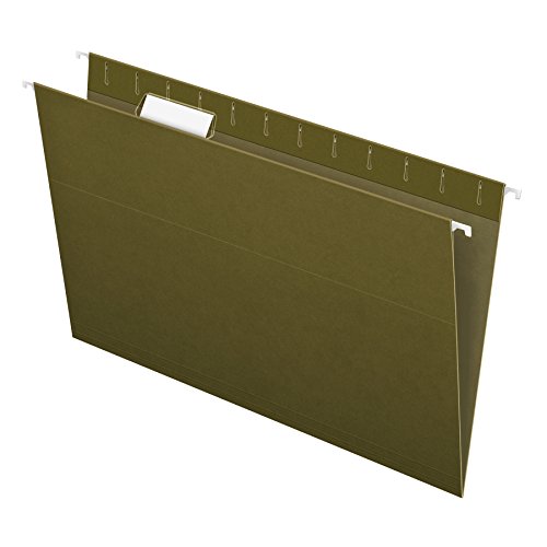 Book Cover Pendaflex Recycled Hanging Folders, Legal Size, Standard Green, 1/5 Cut, 25/BX (81622)