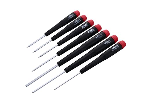 Wiha 26390 Screwdriver Set, Hex Metric with Precision Handle.7-3.0mm, 7 Piece