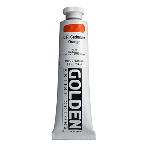 2 Oz Heavy Body Acrylic Color Paints Color: Cadmium Orange