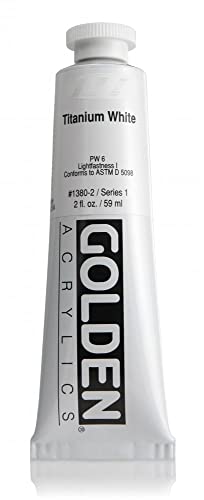 2 Oz Heavy Body Acrylic Color Paints Color: Titanium White