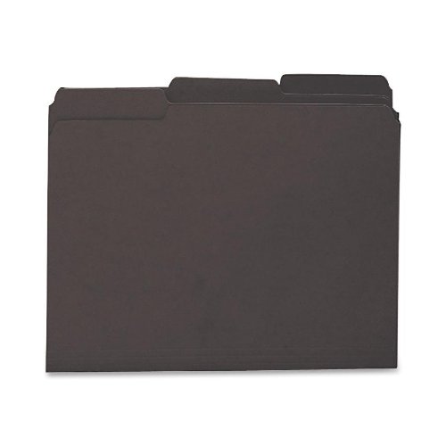 Book Cover Smead Interior File Folder, 1/3-Cut Tab, Letter Size, Black, 100 per Box (10243)