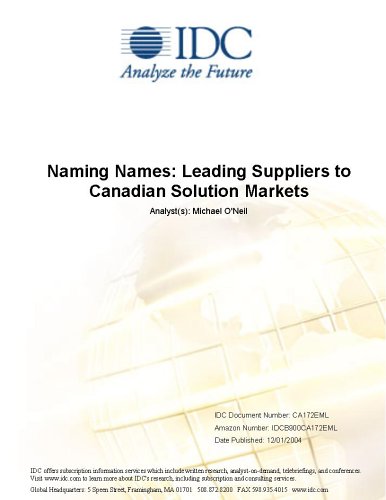 Naming Names: Leading Suppliers to Canadian Solution Markets