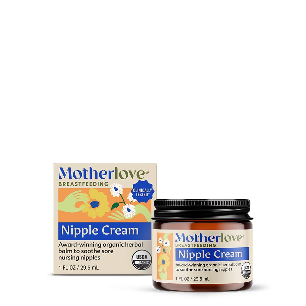Book Cover Motherlove Nipple Cream (1 oz) Organic Lanolin-Free Nipple Cream for Breastfeeding—Benefits Nursing & Pumping Moms 1 Fl Oz (Pack of 1) Nipple Cream