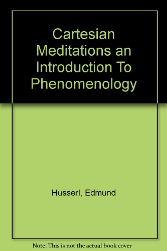 Cartesian meditations: An introduction to phenomenology